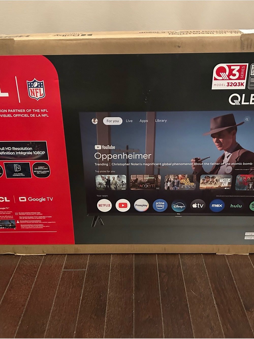 TCL QLED 32Q3K 1080 HD Series TV, Brand New in Box!
